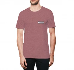 T6 Sunshine Men's 2012 Logo Badge Vintage Crew Red