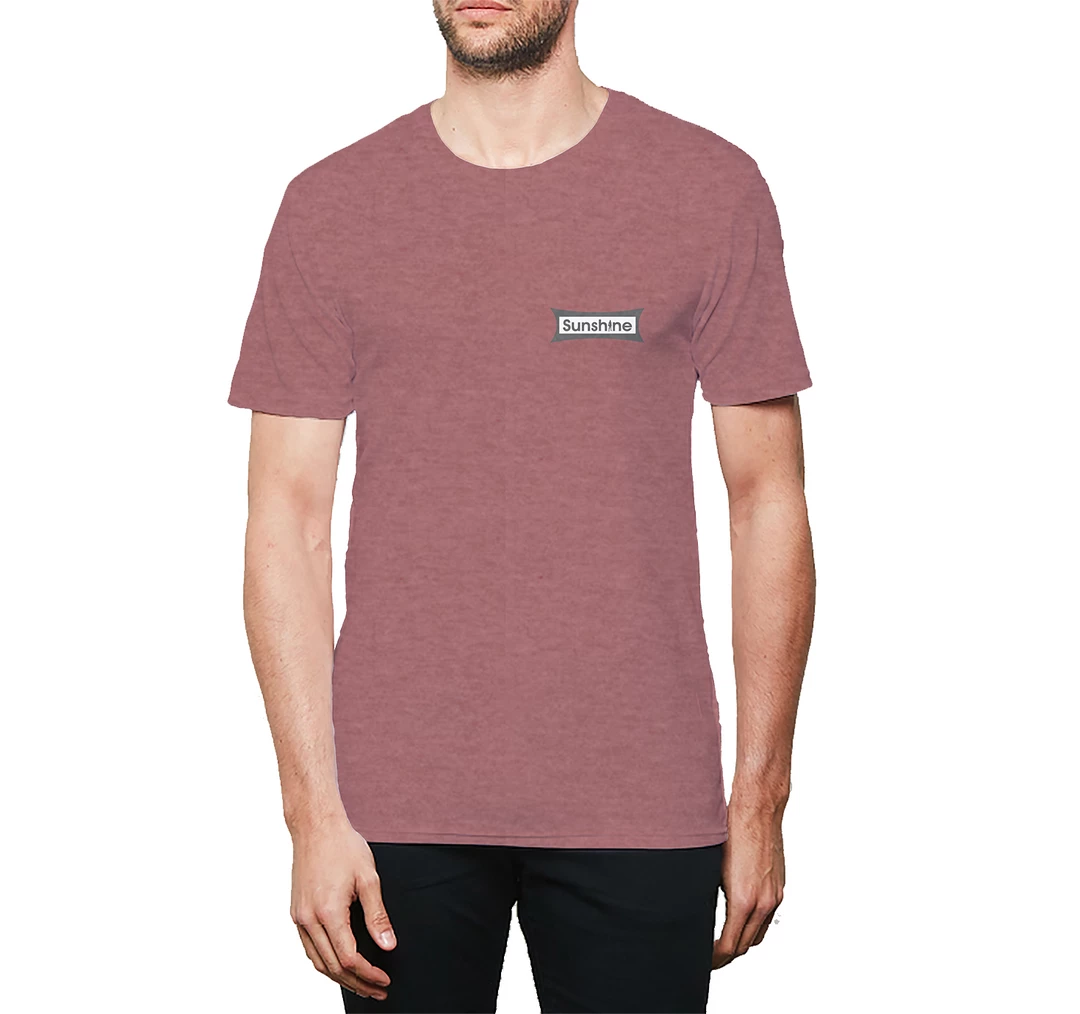 T6 Sunshine Men's 2012 Logo Badge Vintage Crew Red 3 T6 Sunshine Men's 2012 Logo Badge Vintage Crew Red