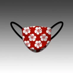 HITTERS HOUSE LA 8 HittershouseLA FACE MASKS Hawaiian Floral Red