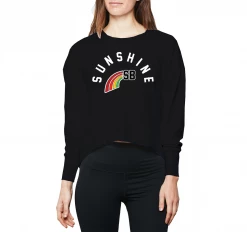 T6 Sunshine Women's 2019 South Bay Rainbow Curved Hem Crew Sweatshirt