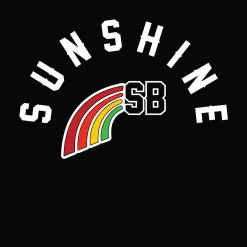 T6 Sunshine Women's 2019 South Bay Rainbow Curved Hem Crew Sweatshirt