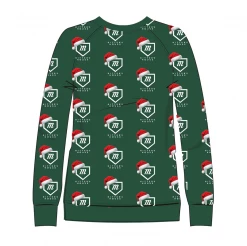 HittershouseLA Santa Pattern Green Sweater