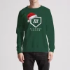 HittershouseLA MENS Santa Hat Green Hitters Sweater