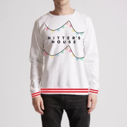 HittershouseLA MENS Christmas Lights Sweater