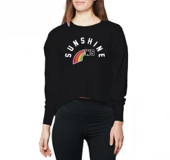 T6 Sunshine Women's 2019 Westside Rainbow Curved Hem Crew Sweatshirt