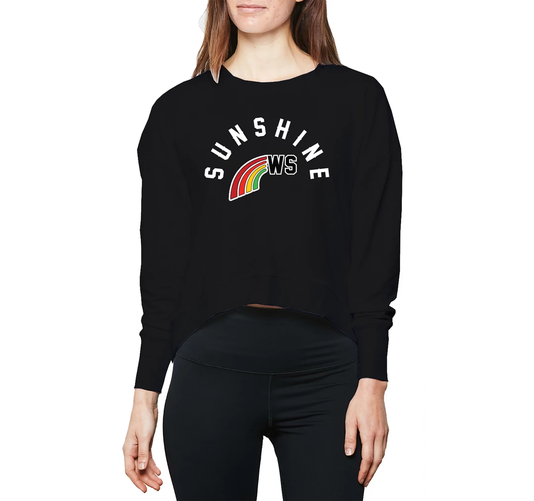 T6 Sunshine Women's 2019 Westside Rainbow Curved Hem Crew Sweatshirt 3 T6 Sunshine Women's 2019 Westside Rainbow Curved Hem Crew Sweatshirt